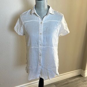 Hurley cream colored button down blouse